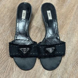 Prada wedge sandals/slides